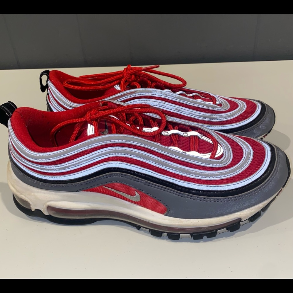 The Nike Air Max 97 ‘Wolf Grey Radiant Red’  men 8